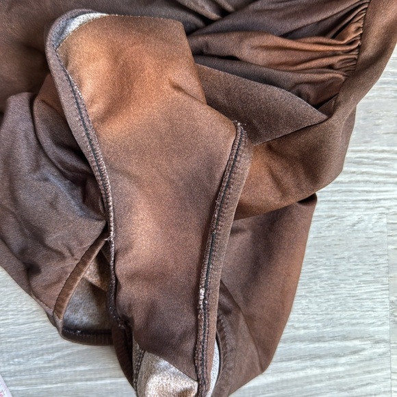 Miraclesuit® Chocolate Brown Wrap One-Piece Swimsuit 12 - Picture 7 of 8